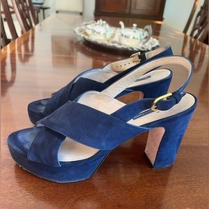 Platform navy sandals size 11 1/2